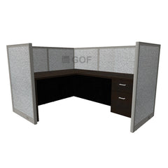 GOF 1 Person Workstation Cubicle (5.5'D x 6'W x 4'H) / Office Partition, Room Divider - Kainosbuy.com