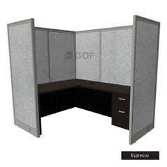 GOF 1 Person Workstation Cubicle (5.5'D x 6'W x 6'H) / Office Partition, Room Divider - Kainosbuy.com