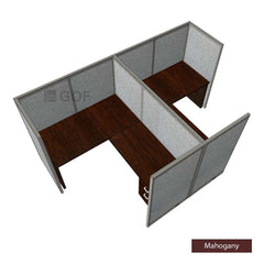GOF Double 2 Person Workstation Cubicle (10'D x 6.5'W x 5'H) / Office Partition, Room Divider - Kainosbuy.com