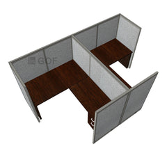 GOF Double 2 Person Workstation Cubicle (12'D x 7'W x 5'H) / Office Partition, Room Divider - Kainosbuy.com