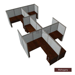 GOF Double 6 Person Separate Workstation Cubicle (C-12'D x 18'W x 5'H-W) / Office Partition, Room Divider - Kainosbuy.com