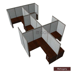 GOF Double 6 Person Separate Workstation Cubicle (C-12'D x 18'W x 6'H-W) / Office Partition, Room Divider - Kainosbuy.com