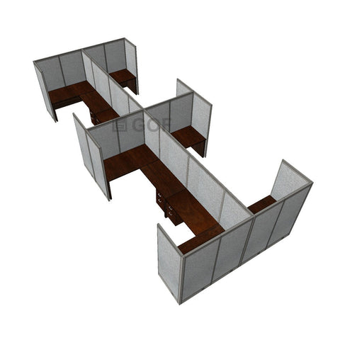 GOF Double 8 Person Workstation Cubicle (12'D x 28'W x 6'H) / Office Partition, Room Divider - Kainosbuy.com