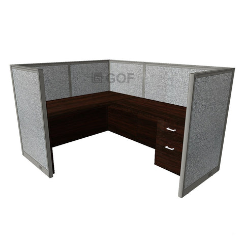 GOF 1 Person Workstation Cubicle (5.5'D x 6'W x 4'H) / Office Partition, Room Divider - Kainosbuy.com
