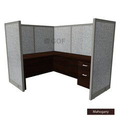 GOF 1 Person Workstation Cubicle (6'D x 6'W x 5'H) / Office Partition, Room Divider - Kainosbuy.com
