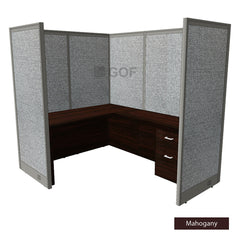 GOF 1 Person Workstation Cubicle (5.5'D x 6'W x 6'H) / Office Partition, Room Divider - Kainosbuy.com