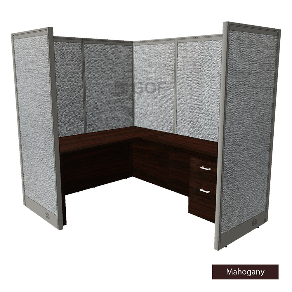 GOF 1 Person Workstation Cubicle (6'D x 6'W x 6'H) / Office Partition, Room Divider - Kainosbuy.com