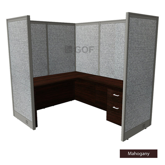 GOF 1 Person Workstation Cubicle (6'D x 6'W x 6'H) / Office Partition, Room Divider - Kainosbuy.com