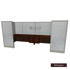 GOF 2 Person Separate Workstation Cubicle (5'D x 13'W x 6'H-W) / Office Partition, Room Divider - Kainosbuy.com