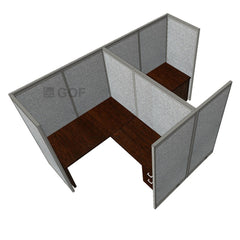 GOF Double 2 Person Workstation Cubicle (11'D x 6.5'W x 6'H) / Office Partition, Room Divider - Kainosbuy.com