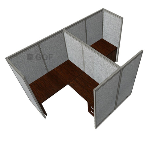GOF Double 2 Person Workstation Cubicle (10'D x 6.5'W x 6'H) / Office Partition, Room Divider - Kainosbuy.com