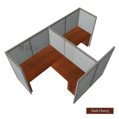GOF Double 2 Person Workstation Cubicle (10'D x 6.5'W x 5'H) / Office Partition, Room Divider - Kainosbuy.com