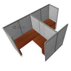 GOF Double 2 Person Workstation Cubicle (12'D x 7'W x 6'H) / Office Partition, Room Divider - Kainosbuy.com