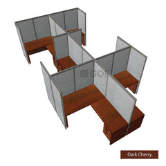 GOF Double 6 Person Separate Workstation Cubicle (C-12'D x 18'W x 6'H-W) / Office Partition, Room Divider - Kainosbuy.com
