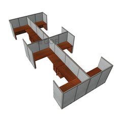 GOF Double 8 Person Workstation Cubicle (11'D  x 24'W x 5'H) / Office Partition, Room Divider - Kainosbuy.com