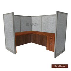 GOF 1 Person Workstation Cubicle (6'D x 6'W x 5'H) / Office Partition, Room Divider - Kainosbuy.com