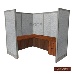 GOF 1 Person Workstation Cubicle (5.5'D x 6'W x 6'H) / Office Partition, Room Divider - Kainosbuy.com