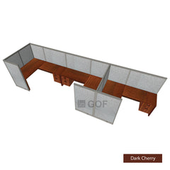 GOF 3 Person Workstation Cubicle (5'D x18'W x 5'H) / Office Partition, Room Divider - Kainosbuy.com