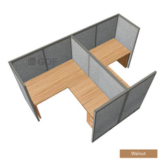 GOF Double 2 Person Workstation Cubicle (10'D x 6.5'W x 5'H) / Office Partition, Room Divider - Kainosbuy.com