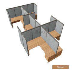 GOF Double 6 Person Separate Workstation Cubicle (C-12'D x 18'W x 6'H-W) / Office Partition, Room Divider - Kainosbuy.com