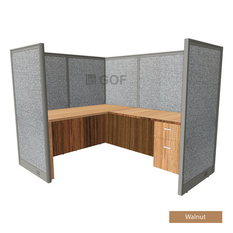 GOF 1 Person Workstation Cubicle (C-6'D x 6'W x 5'H) / Office Partition, Room Divider - Kainosbuy.com
