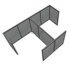GOF Double 2 Person Workstation Cubicle (10'D x 6'W x 4'H) / Office Partition, Room Divider - Kainosbuy.com