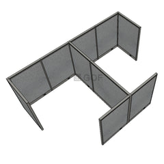 GOF Double 2 Person Workstation Cubicle (12'D x 6'W x 4'H) / Office Partition, Room Divider - Kainosbuy.com