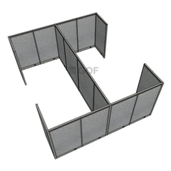GOF Double 4 Person Workstation Cubicle (C-12'D x 12'W x 5'H) / Office Partition, Room Divider - Kainosbuy.com