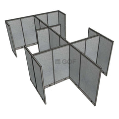GOF Double 6 Person Separate Workstation Cubicle (C-12'D x 18'W x 6'H-W) / Office Partition, Room Divider - Kainosbuy.com
