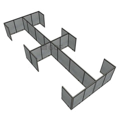 GOF Double 8 Person Workstation Cubicle (11'D  x 24'W x 4'H) / Office Partition, Room Divider - Kainosbuy.com
