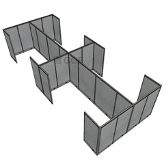 GOF Double 8 Person Workstation Cubicle (11'D x 24'W x 6'H) / Office Partition, Room Divider - Kainosbuy.com