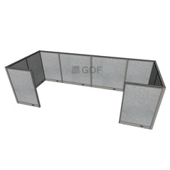 GOF 2 Person Workstation Cubicle (6'D x 14'W x 4'H) / Office Partition, Room Divider - Kainosbuy.com
