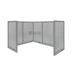 GOF 1 Person Workstation Cubicle (7'D x 6'W x 4'H) / Office Partition, Room Divider - Kainosbuy.com