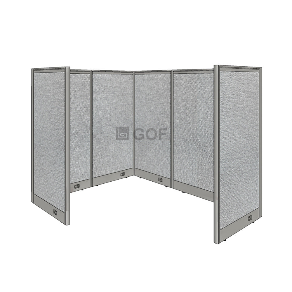 GOF 1 Person Workstation Cubicle (7'D x 6'W x 5'H) / Office Partition, Room Divider - Kainosbuy.com