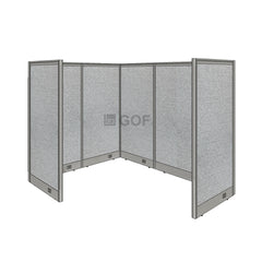 GOF 1 Person Workstation Cubicle (5'D x 6.5'W x 5'H) / Office Partition, Room Divider - Kainosbuy.com