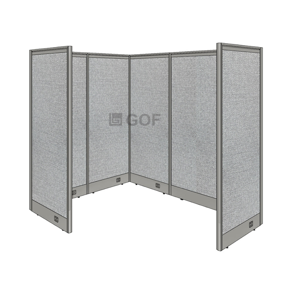 GOF 1 Person Workstation Cubicle (6'D x 6'W x 6'H) / Office Partition, Room Divider - Kainosbuy.com
