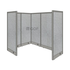 GOF 1 Person Workstation Cubicle (5'D x 6.5'W x 6'H) / Office Partition, Room Divider - Kainosbuy.com