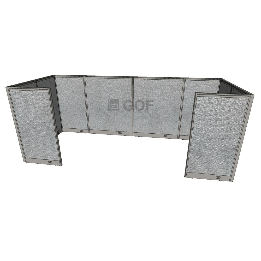 GOF 2 Person Workstation Cubicle (C-6'D x 12'W x 5'H) / Office Partition, Room Divider - Kainosbuy.com