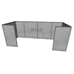 GOF 2 Person Workstation Cubicle (C-6'D x 12'W x 5'H) / Office Partition, Room Divider - Kainosbuy.com