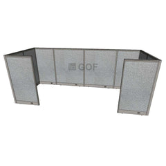 GOF 2 Person Workstation Cubicle (6'D x 14'W x 5'H) / Office Partition, Room Divider - Kainosbuy.com