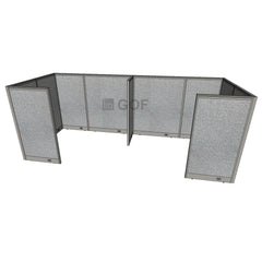 GOF 2 Person Separate Workstation Cubicle (5'D x 12'W x 5'H-W) / Office Partition, Room Divider - Kainosbuy.com