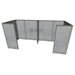 GOF 2 Person Separate Workstation Cubicle (5'D x 12'W x 6'H-W) / Office Partition, Room Divider - Kainosbuy.com