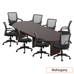 10ft. Racetrack Conference Table with <br>8 Chairs (G10900B) - Kainosbuy.com
