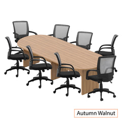 10ft. Racetrack Conference Table with <br>8 Chairs (G10900B) - Kainosbuy.com