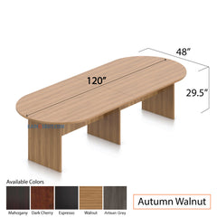 10ft. Racetrack Conference Table with<br>8 Chairs (G11612B) - Kainosbuy.com