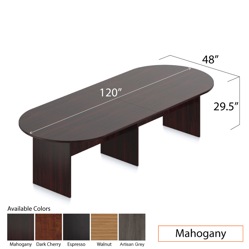 10ft. Racetrack Conference Table with<br>8 Chairs (G11642B) - Kainosbuy.com