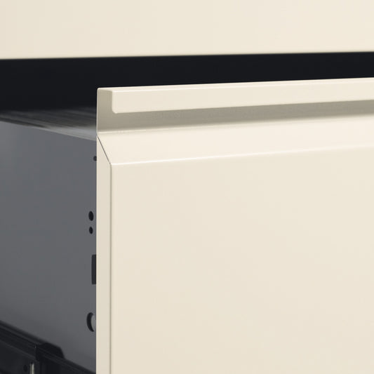 Metal File Storage 3 Drawer Pedestal Handle - recessed pull
