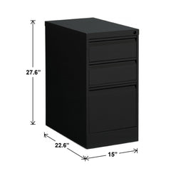 3 Drawer Pedestal - Box/Box/File, Metal, File Storage