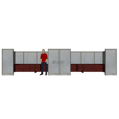 GOF Double 8 Person Workstation Cubicle (12'D x 24'W x 6'H) / Office Partition, Room Divider - Kainosbuy.com