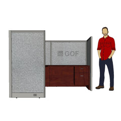 GOF 1 Person Workstation Cubicle (C-6'D x 6'W x 5'H) / Office Partition, Room Divider - Kainosbuy.com